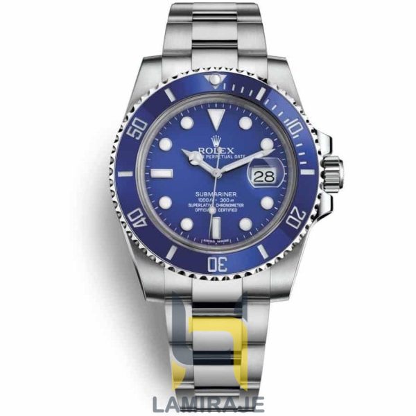 ساعت مچی مردانه رولکس ساب مارینر Rolex Submariner سیلور، خرید ساعت دیجیتال لوکس با صفحه آبی و بند استیل ضد زنگ.