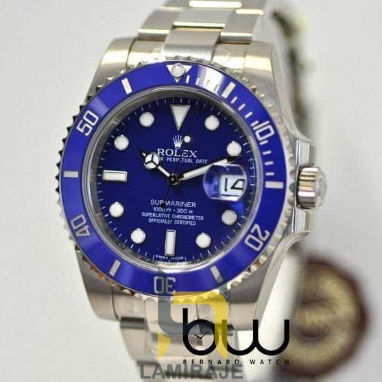 ساعت مچی مردانه رولکس ساب مارینر Rolex Submariner سیلور، خرید ساعت دیجیتال لوکس با صفحه آبی و بند استیل ضد زنگ.