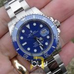 ساعت مچی مردانه رولکس ساب مارینر Rolex Submariner سیلور، خرید ساعت دیجیتال لوکس با صفحه آبی و بند استیل ضد زنگ.