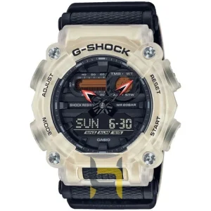 کاسیو G-Shock GA-900TS دیجیتال نارنجی سفید، خرید ساعت اسپرت با تنظیم اتوماتیک و اتولایت.