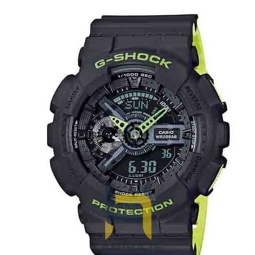 ساعت مچی مردانه کاسیو جی شاک مدل CASIO G-SHOCK GA-110LN مشکی، ساعت دیجیتال ضدآب، خرید ساعت اسپرت مقاوم.