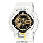 خرید ساعت مچی مردانه دیجیتال کاسیو جی شاک G-Shock GA-110RQ سفید صفحه طلایی، ساعت شیک و مقاوم.