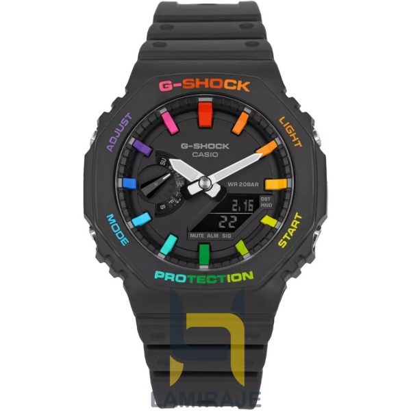 ساعت مچی مردانه کاسیو جی شاک Casio G-Shock Ga-2100-B2 مشکی، ساعت دیجیتال، خرید ساعت مقاوم و شیک.