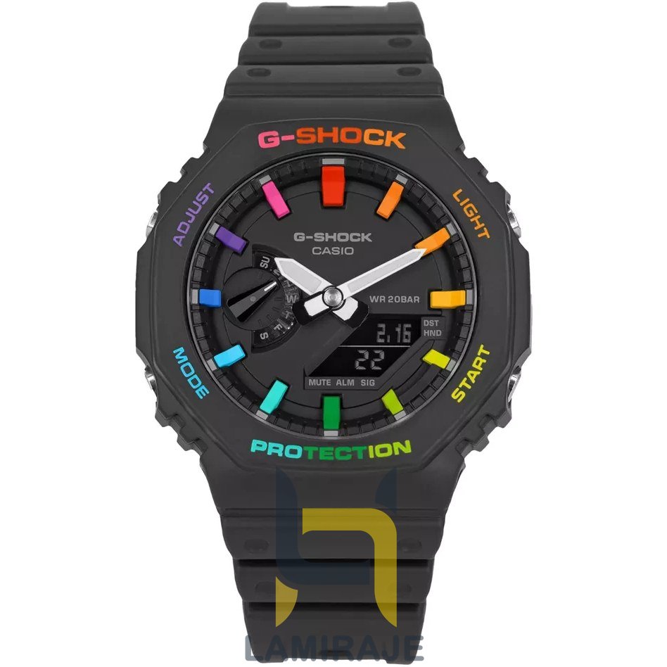 ساعت مچی مردانه کاسیو جی شاک Casio G-Shock Ga-2100-B2 مشکی، ساعت دیجیتال، خرید ساعت مقاوم و شیک.