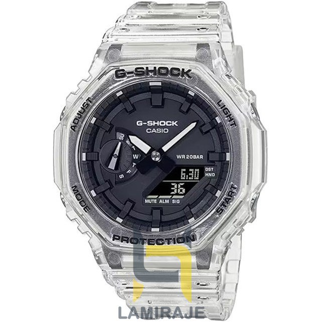 ساعت مچی مردانه کاسیو G-SHOCK مدل GA-2100SKE-7ADR سفید، ساعت دیجیتال اسپرت، خرید ساعت مقاوم و شیک.