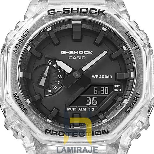 ساعت مچی مردانه کاسیو G-SHOCK مدل GA-2100SKE-7ADR سفید، ساعت دیجیتال اسپرت، خرید ساعت مقاوم و شیک.