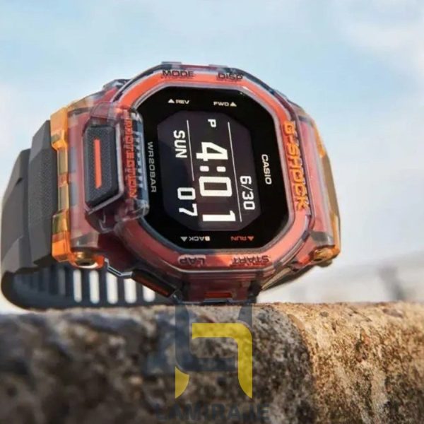 ساعت مچی مردانه کاسیو G-Shock مدل GBD-200SM-1A5DR، دیجیتال، خاکستری نارنجی، خرید ساعت دیجیتال اسپرت.