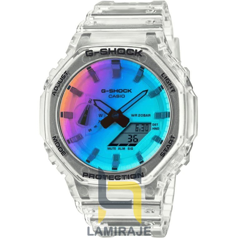ساعت مچی مردانه کاسیو Casio GA-2100 G-Shock سفید، دیجیتال، خرید ساعت ضدآب و ضدضربه