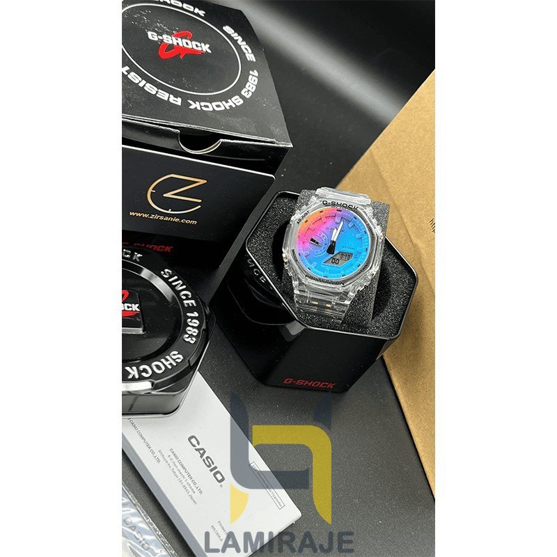 ساعت مچی مردانه کاسیو Casio GA-2100 G-Shock سفید، دیجیتال، خرید ساعت ضدآب و ضدضربه