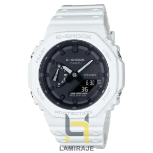 ساعت مچی مردانه کاسیو G-Shock مدل GA-2100 سفید، دیجیتال، خرید ساعت ضد ضربه و ضد آب ژاپنی.