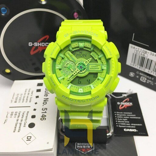 ساعت مچی مردانه جی‌شاک G-Shock GA110 فسفری، دیجیتال، ضدآب، خرید ساعت اسپرت با تنظیم اتوماتیک و اتولایت.